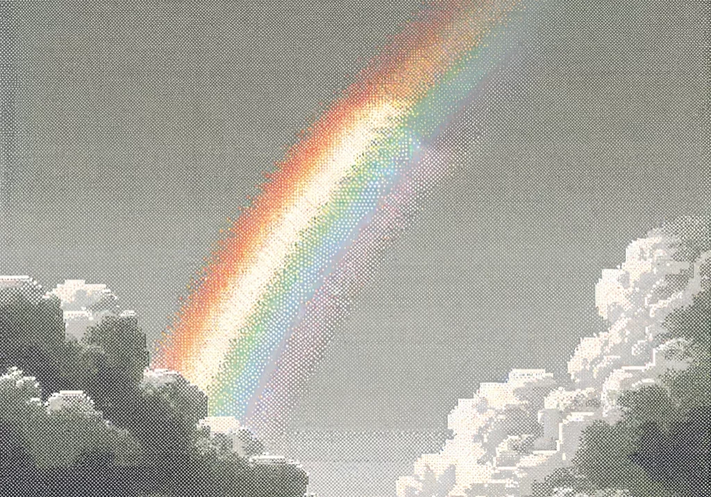 image d'un arc en ciel dans sa vie